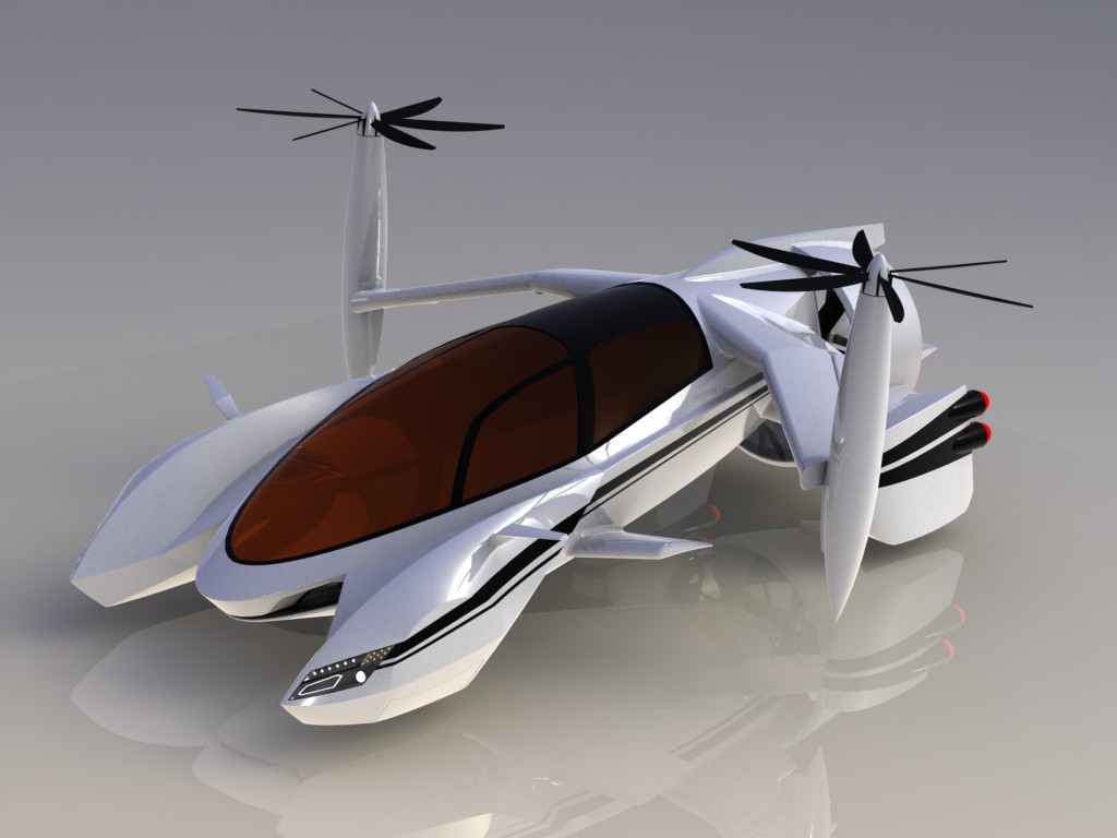 43--TF-X飞行概念车图纸